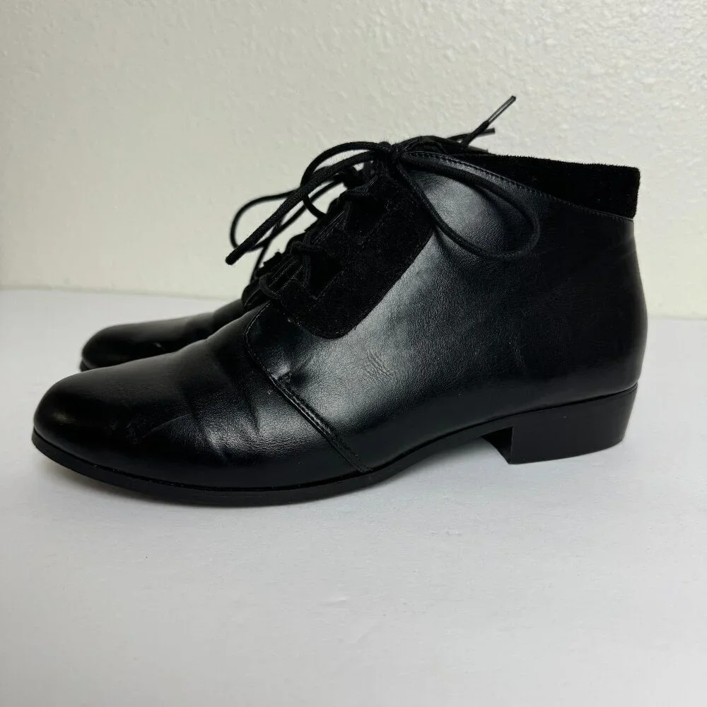 Felix Lace Up Vegan Booties Black Chelsea Crew Size EU 38